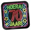 NEON Deurbord Hoera 70 Jaar