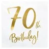 Servetten 70 Jaar Stijlvol Goud Wit 20 Stuks