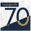 Servetten 70 Jaar Celebrate Blauw Wit 16 Stuks