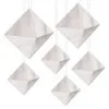 Hangdecoraties Diamanten Zilverkleurig 6 Stuks