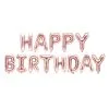 Folieballonnen Happy Birthday ROSÉ GOUD