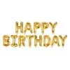 Folieballonnen Happy Birthday Goudkleurig