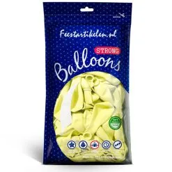 Ballonnen Pastel Lichtgeel 100 Stuks