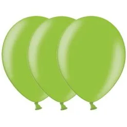 Metallic Ballonnen 1e Klas Lichtgroen 20 Stuks