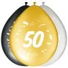 Ballonnen 50 Jaar Goud Zilver Zwart