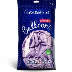 Metallic Ballonnen 1e Klas Lichtpaars 100 Stuks