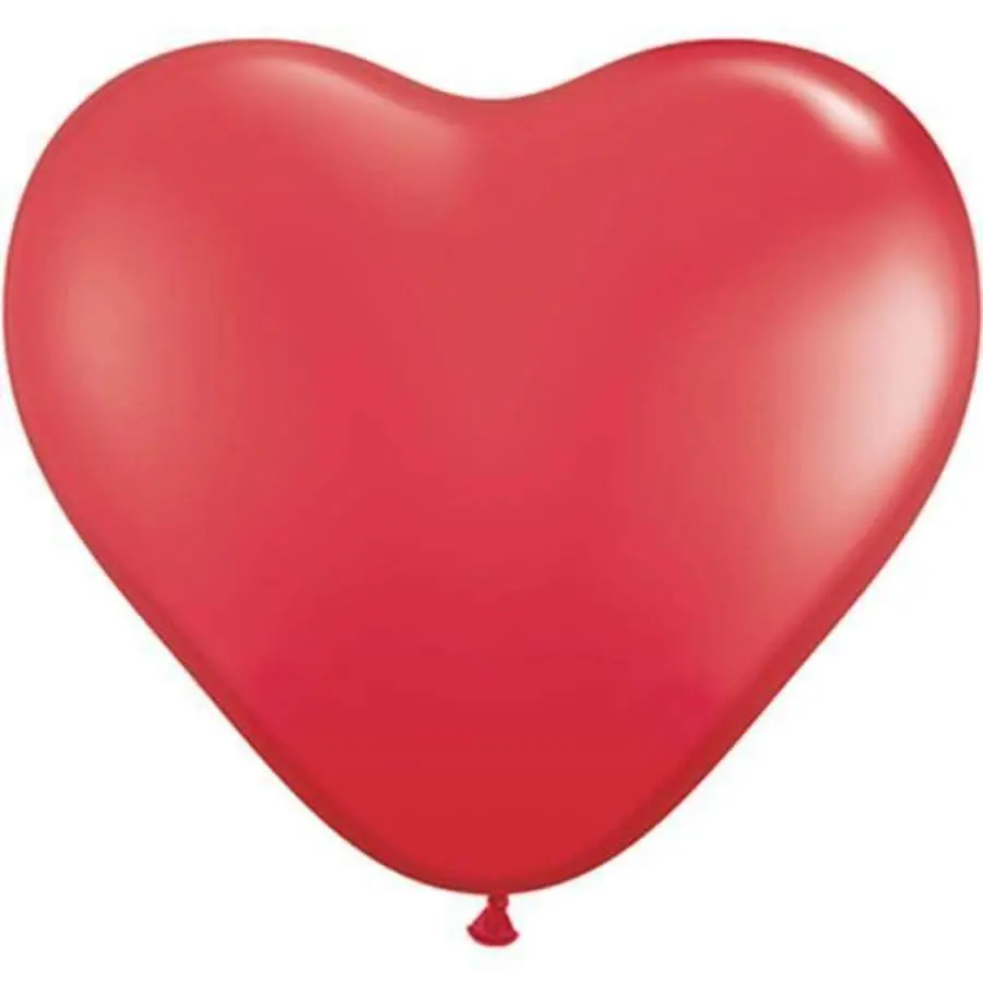 Hart Ballonnen Rood 10 Stuks - Afbeelding 2