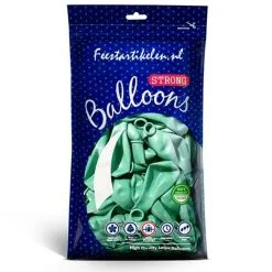 Metallic Ballonnen 1e Klas Mintgroen 100 Stuks
