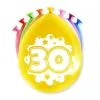 Ballonnen 30 Jaar 8 Stuks