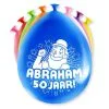 Ballonnen Abraham 50 Jaar Cartoon 8 Stuks