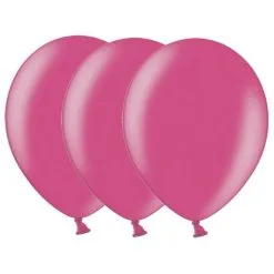 Metallic Ballonnen 1e Klas Donkerroze 20 Stuks