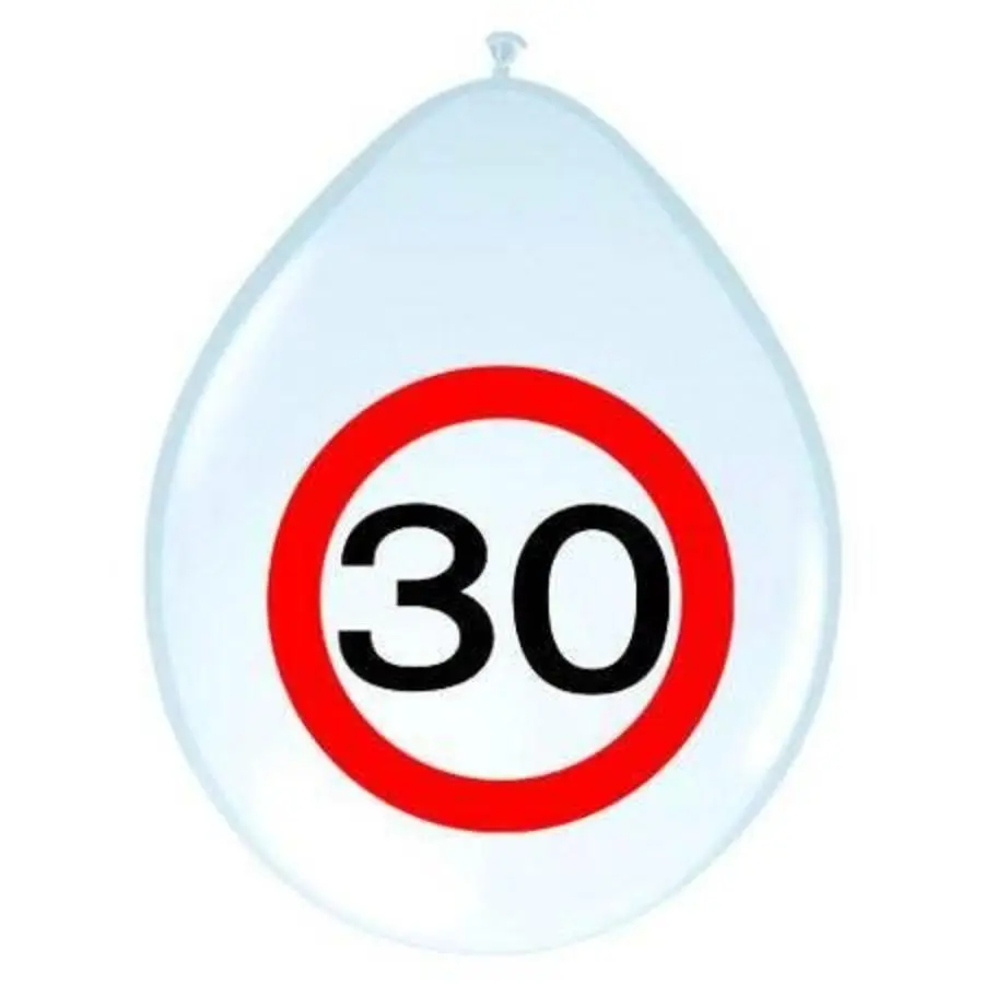 Ballonnen 30 Jaar Verkeersbord