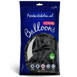 Ballonnen Donkergrijs 100 Stuks