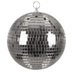 Discobal Met Spiegeltjes Zilverkleurig 20cm