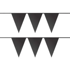 Vlaggenlijn Zwart Stevig Plastic 10 Meter