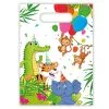 Feestzakjes Feestvierende Jungle Dieren PLASTIC 6 Stuks Op = Op