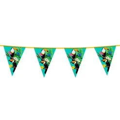 Vlaggenlijn Toekan Met Bloemen