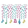 Hangdecoratie Whirls Muzieknoten Neon