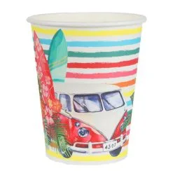 Bekertjes Aloha Met Busje En Bloemen 10 Stuks