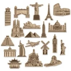 Decoraties Around The World 20 Stuks
