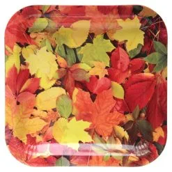 Bordjes Met Herfstbladeren Vierkant 10 Stuks