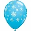 Ballonnen Met Sneeuwvlokken Blauw 6 Stuks
