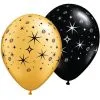 Ballonnen Sparkles Goud En Zwart 6 Stuks