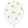Ballonnen Wit Met Goudkleurige Sterren