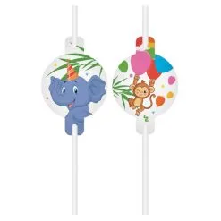 Rietjes Feestvierende Jungle Dieren 4 Stuks Op = Op