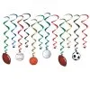Hangdecoratie Whirls Sporten 12 Delig
