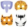 Maskers Safari Dieren Kind 8 Stuks