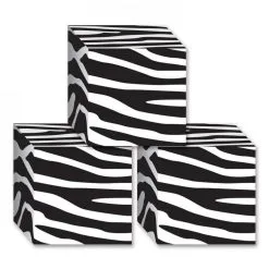 Tafeldecoraties Zebra Blokken 3 Stuks
