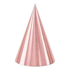 Hoedjes Metallic Rosé Goud 6 Stuks