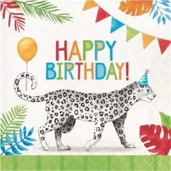 Servetten Safari Animals Happy Birthday 16 Stuks