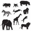 Jungle En Safari Dieren Silhouetten 10 Stuks