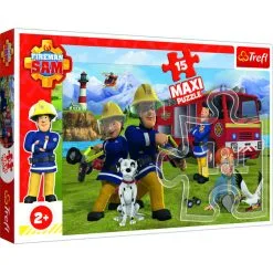 Puzzel Brandweerman Sam Maxi 15 Stukjes