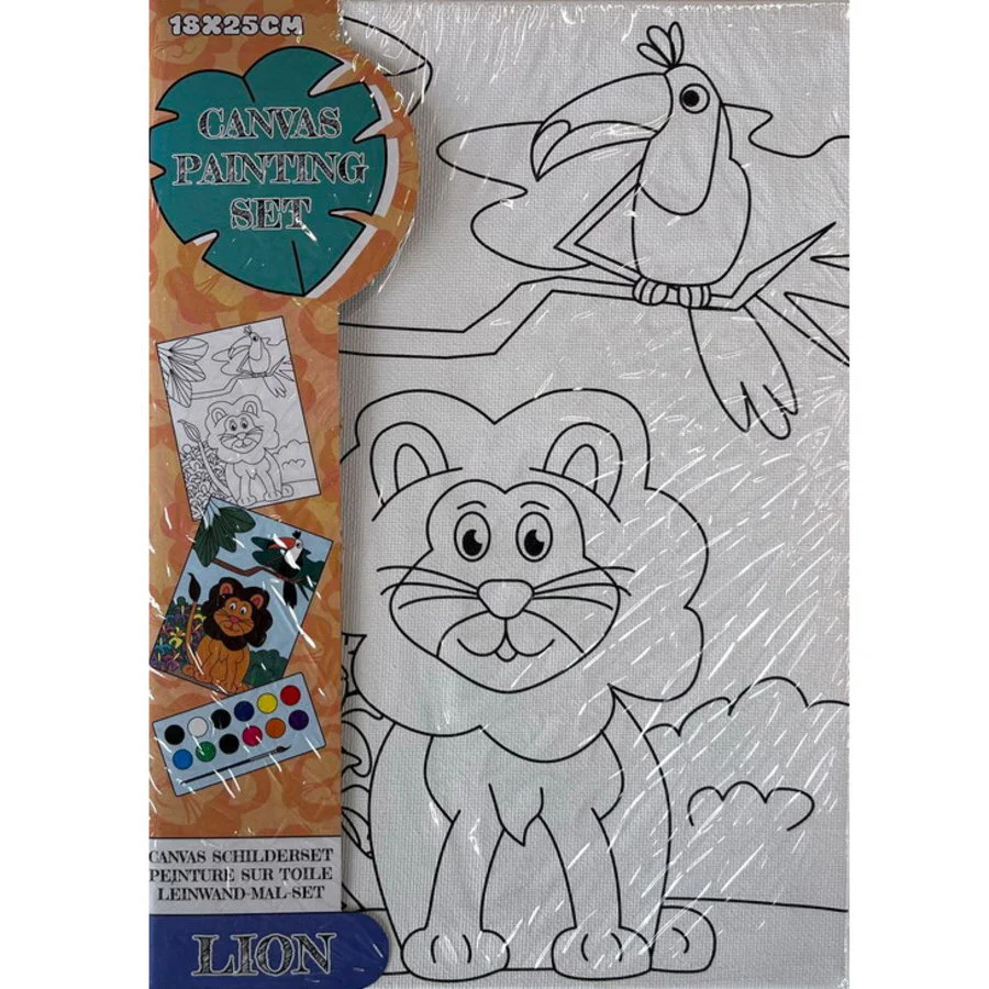 Canvas Schilder Set Leeuw