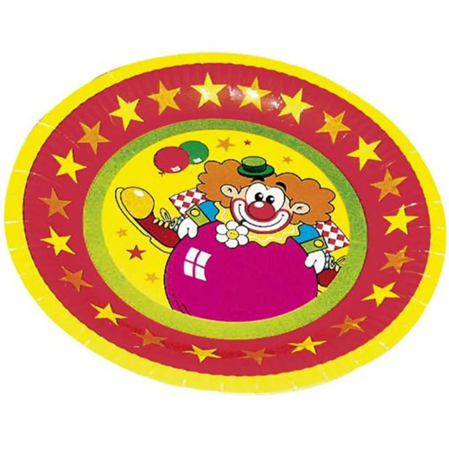 Bordjes Circus Clown 8 Stuks