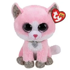 Ty Beanie Plucheknuffel Fiona De Roze Kat 15cm