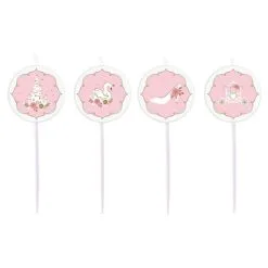 Kaarsjes Prinses 4 Stuks