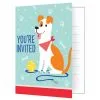 Uitnodigingskaartjes Dog Party 8 Stuks