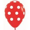 Ballonnen Rood Met Witte Stippen 5 Stuks