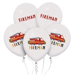 Ballonnen Fireman Brandweer 5 Stuks
