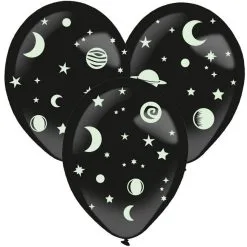 Ballonnen Met Space Stickers 3 Stuks