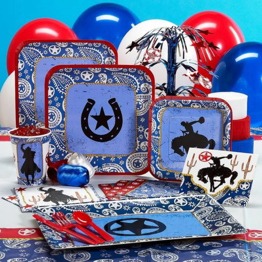 Bordjes Wild West Party Cowboy 8 Stuks - Afbeelding 2