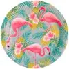 Bordjes Flamingo Met Bloemen 8 Stuks