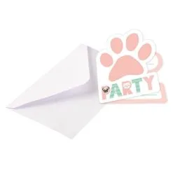 Uitnodigingskaartjes Hello Pets 8 Stuks