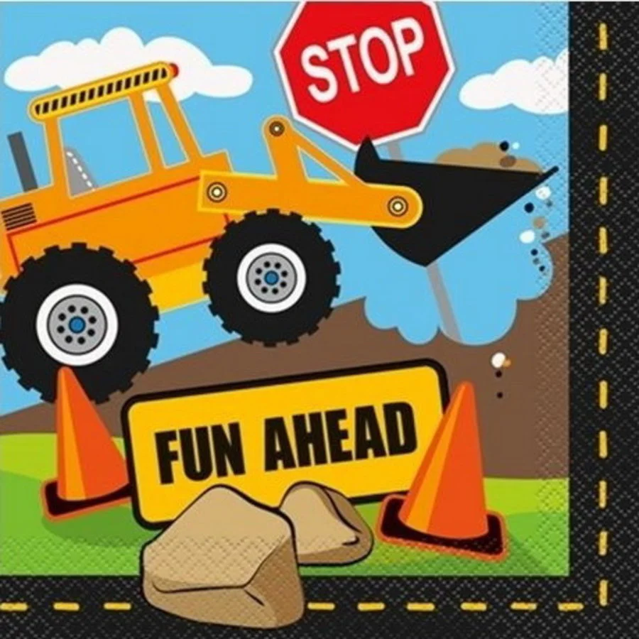 Servetten Bouwauto 16 Stuks