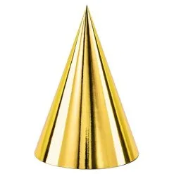 Hoedjes Metallic Goudkleurig 6 Stuks