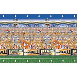 Wanddecoratie Voetbalstadion Met Oranje Fans
